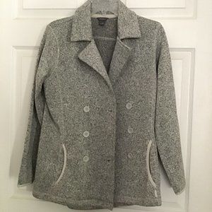 Womens Eddie Bauer Gray Knit Jacket EUC Size 8